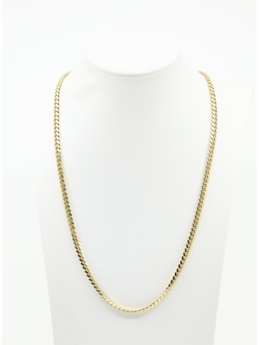 Unique 14K Karat Solid Yellow Gold Designer Cuban Link Chain Necklace - 22.50" L